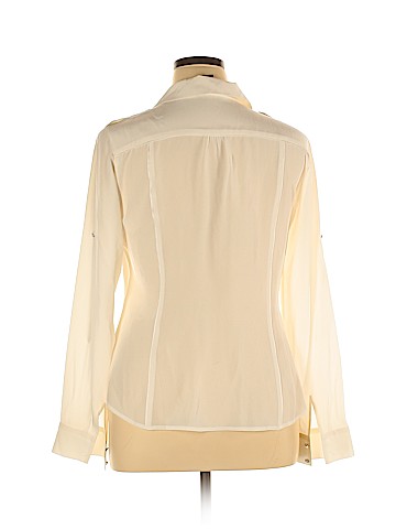 White House Black Market Long Sleeve Silk Top (view 2)