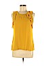 Ann Taylor LOFT Outlet 100% Polyester Yellow Sleeveless Blouse Size M (petite) - photo 1