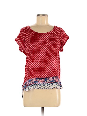 Pink Rose Short Sleeve Blouse (view 1)