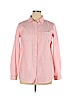 Dalia Collection 100% Cotton Pink Long Sleeve Button-Down Shirt Size XL - photo 1