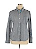 New Nexx York 100% Cotton Blue Long Sleeve Button-Down Shirt Size XL - photo 1