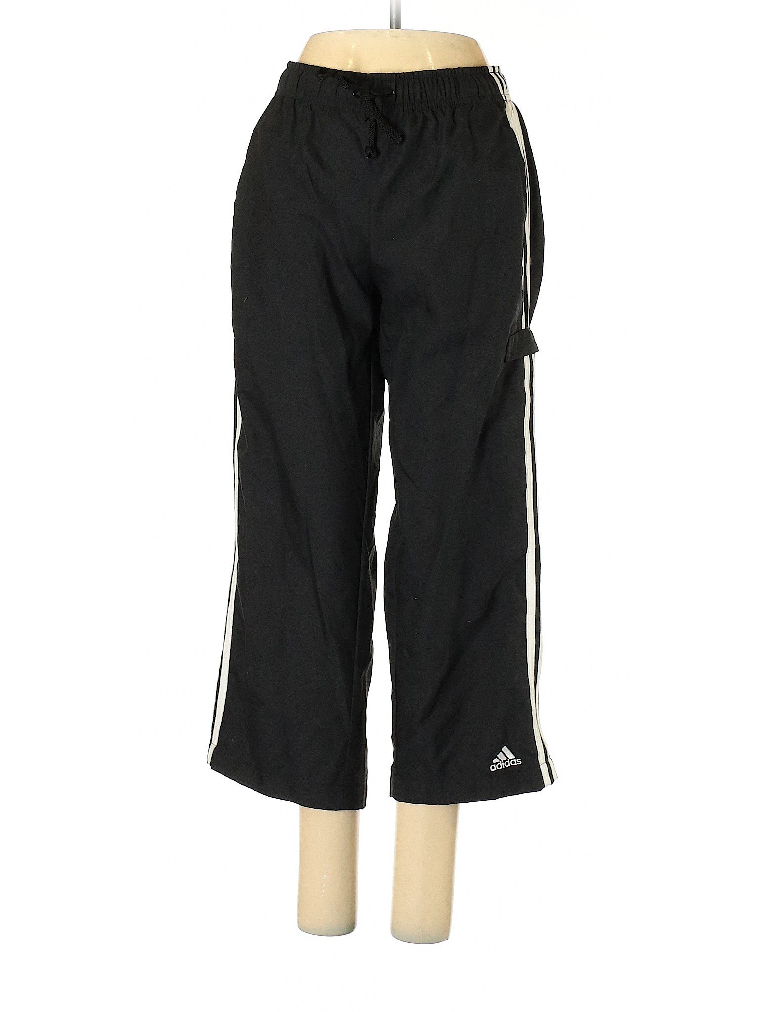Adidas 100% Polyester Solid Black Track Pants Size XS - 78% off | thredUP