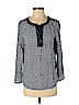 Tribal Jeans 100% Rayon Blue Long Sleeve Blouse Size S - photo 1