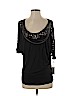 Velvet by Graham & Spencer 100% Viscose Black Short Sleeve Top Size P (petite) - photo 1