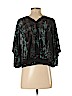 Free People 100% Polyester Black Short Sleeve Blouse Size S - photo 2
