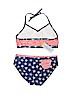 Cat & Jack Stripes Stars Blue Two Piece Swimsuit Size L (kids) - photo 2