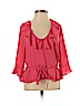 Topshop 100% Polyester Pink 3/4 Sleeve Blouse Size 2 - photo 1