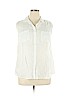 Talbots White Sleeveless Button-Down Shirt Size XL - photo 1