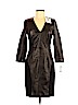 Diane von Furstenberg 100% Leather Brown Cocktail Dress Size 8 - photo 1