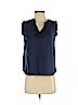 J.Crew 100% Silk Blue Sleeveless Silk Top Size 0 (petite) - photo 1