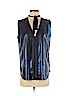 Sandro 100% Polyester Blue Sleeveless Blouse Size Sm (1) - photo 1