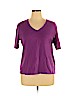 Chico's Purple Short Sleeve T-Shirt Size XL (3) - photo 1