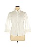 Carolina Herrera White 3/4 Sleeve Button-Down Shirt Size 14 - photo 1