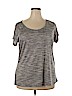 Just Be Free 100% Polyester Gray Active T-Shirt Size 2X - photo 1