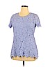 Isaac Mizrahi LIVE! Blue Short Sleeve Blouse Size XL - photo 1