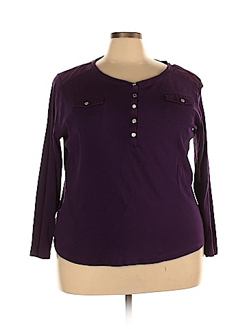 Lauren by Ralph Lauren 3/4 Sleeve Henley (view 1)