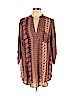 Lush 100% Polyester Brown 3/4 Sleeve Blouse Size L - photo 1