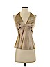 Laundry by Shelli Segal Tan Sleeveless Silk Top Size S - photo 1