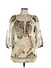 Hale Bob Tan 3/4 Sleeve Blouse Size L - photo 1