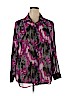 Kasper 100% Polyester Purple Long Sleeve Blouse Size 2X - photo 1