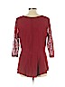 Lane Bryant 100% Nylon Red 3/4 Sleeve Top Size 14 - 16 Plus - photo 2