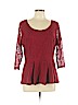 Lane Bryant 100% Nylon Red 3/4 Sleeve Top Size 14 - 16 Plus - photo 1
