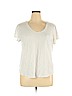 Ann Taylor LOFT 100% Cotton White Short Sleeve T-Shirt Size XL - photo 1