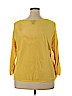 Lane Bryant 100% Cotton Yellow Pullover Sweater Size 18 - 20 Plus - photo 2
