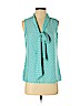 Banana Republic 100% Polyester Blue Sleeveless Blouse Size S (petite) - photo 1