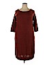 Just Fab 100% Acrylic Burgundy Casual Dress Size 2X - photo 1