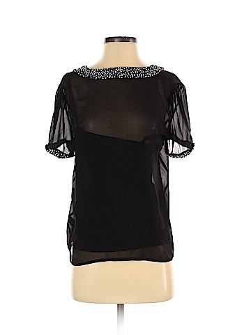 Club Monaco Short Sleeve Silk Top (view 1)