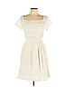 Aqua 100% Rayon White Casual Dress Size M - photo 1