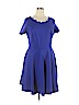 FASHION TO FIGURE Blue Cocktail Dress Size 1X Plus (1) - photo 1