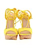 Shoedazzle Yellow Wedges Size 11 - photo 2