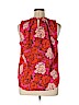 New York & Company 100% Polyester Red Sleeveless Blouse Size XL - photo 2
