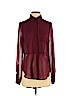 Lush 100% Polyester Burgundy Long Sleeve Button-Down Shirt Size S - photo 1