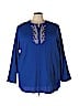 Woman Within Blue Long Sleeve Top Size 4X - photo 1