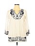 Cute Options 100% Cotton White Long Sleeve Top Size XL - photo 1