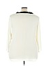 Kaari Blue 100% Polyester Ivory Long Sleeve Blouse Size 3X - photo 2