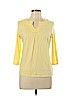 Talbots 100% Cotton Yellow 3/4 Sleeve T-Shirt Size L (petite) - photo 1