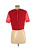 A.L.C. 100% Polyester Red Short Sleeve Blouse Size 10 - photo 2
