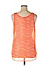 Old Navy 100% Polyester Orange Sleeveless Blouse Size XL - photo 2
