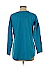 Quacker Factory Blue 3/4 Sleeve Top Size M - photo 2