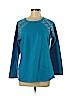 Quacker Factory Blue 3/4 Sleeve Top Size M - photo 1