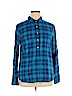 J. Crew Factory Store 100% Cotton Blue Long Sleeve Button-Down Shirt Size XL - photo 1