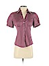 Banana Republic Purple Short Sleeve Button-Down Shirt Size 4 (petite) - photo 1