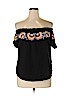 THML Black Short Sleeve Blouse Size XL - photo 1