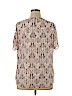 Roz & Ali 100% Polyester Ivory Short Sleeve Blouse Size XL - photo 2