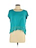 Rewind Teal Short Sleeve Top Size M - photo 1