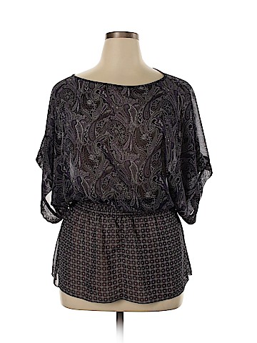 Miley Cyrus & Max Azria Short Sleeve Blouse (view 1)